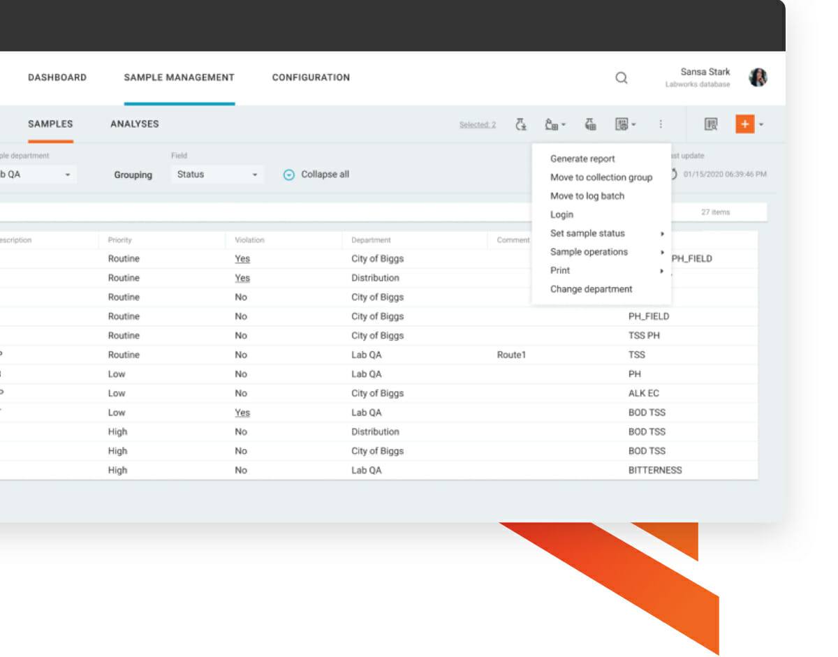 sample manager lims training